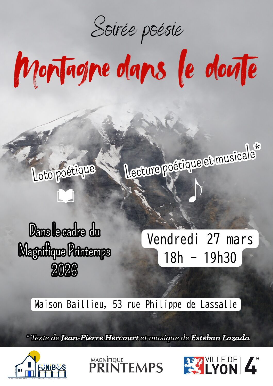 SOIREE POESIE A LA MAISON BAILLIEU